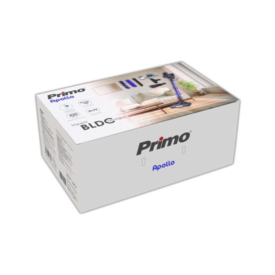 Aspirator vertical fara fir Primo PRVC-40483, BLDC motor 400W, 25.9V, capaciate rezervor 1.2 l, tub telescopic, timp maxim de functionare 55 min, violet-negru