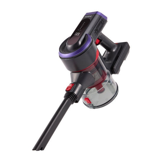Aspirator vertical fara fir Primo PRVC-40483, BLDC motor 400W, 25.9V, capaciate rezervor 1.2 l, tub telescopic, timp maxim de functionare 55 min, violet-negru
