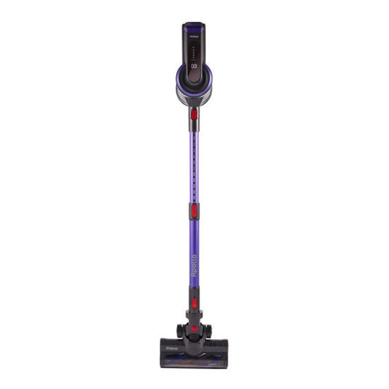 Aspirator vertical fara fir Primo PRVC-40483, BLDC motor 400W, 25.9V, capaciate rezervor 1.2 l, tub telescopic, timp maxim de functionare 55 min, violet-negru