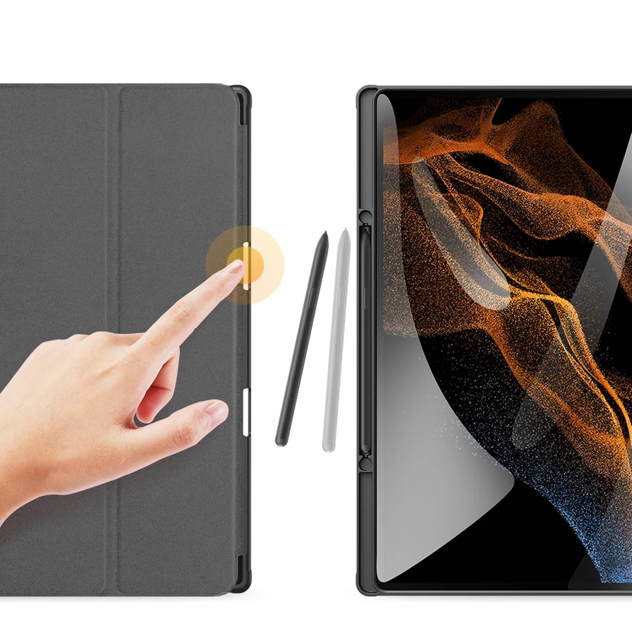 Husa DuxDucis Domo compatibila cu Samsung Galaxy Tab S8 Ultra / S9 Ultra 14.6 inch Black