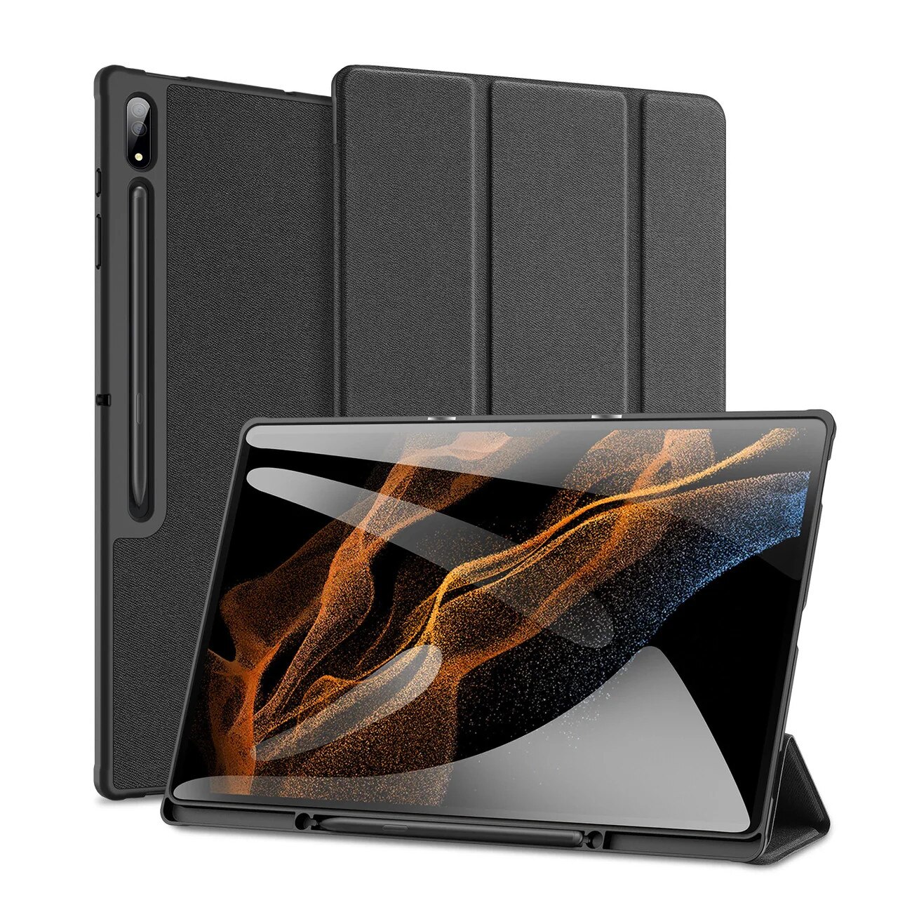 Husa DuxDucis Domo compatibila cu Samsung Galaxy Tab S8 Ultra / S9 Ultra 14.6 inch Black