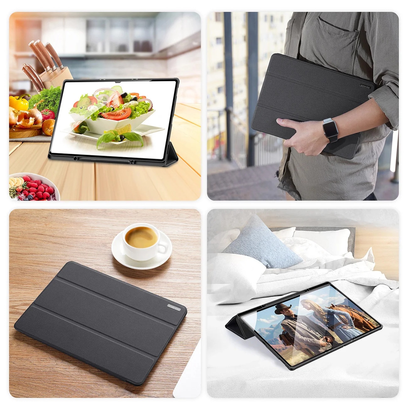 Husa DuxDucis Domo compatibila cu Samsung Galaxy Tab S8 Ultra / S9 Ultra 14.6 inch Black
