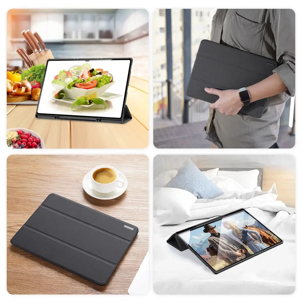 Husa DuxDucis Domo compatibila cu Samsung Galaxy Tab S8 Ultra / S9 Ultra 14.6 inch Black