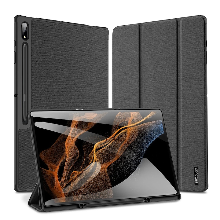 Husa DuxDucis Domo compatibila cu Samsung Galaxy Tab S8 Ultra / S9 Ultra 14.6 inch Black
