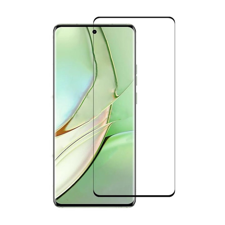 Folie de sticlă compatibilă cu Motorola Edge 60 Pro 5G - Folie de sticlă cu ramă neagră 5D (se curbează și pe părțile curbate)