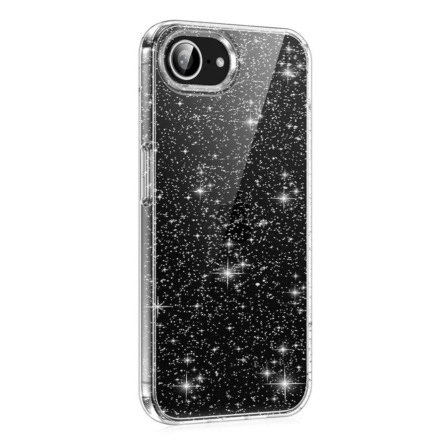 Husa de telefon compatibilă cu iPhone 17e - Carcasă transparentă cu sclipici