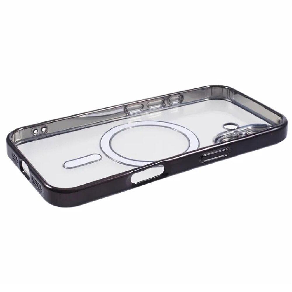 Husa compatibila cu Samsung Galaxy A07, protectie pentru camera, Tehnologie MagSafe, rezistenta la socuri, contur Negru