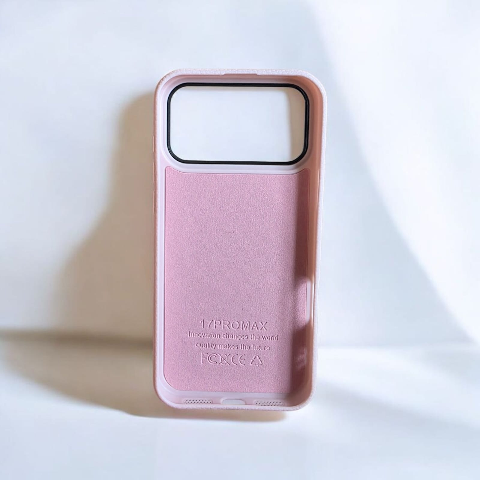Husă Magnetică pentru iPhone 17 Pro Max, Case, TPU Textură Piele, Roz, Margini Ridicate