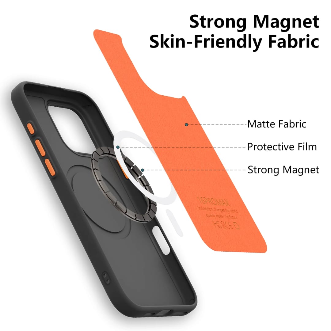 Husă Magnetică pentru iPhone 17 Pro Max, Case, TPU Textură Piele, Roz, Margini Ridicate
