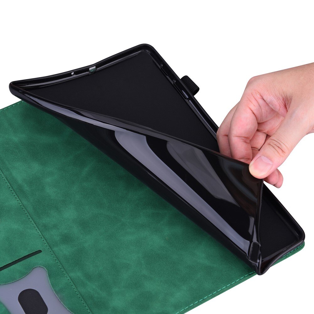 Husa tableta XGSM pentru Xiaomi Redmi Pad 2, verde, cu suport si compartimente pentru carduri