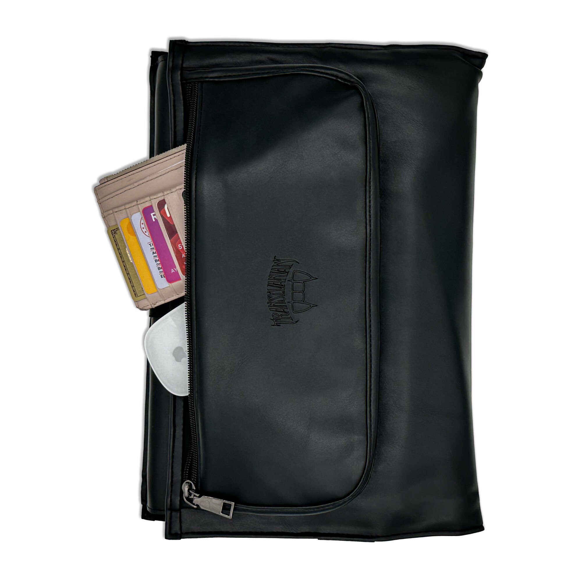Geanta pentru Laptop 13,3 inch, Transilvanian Bags, Business, Piele ecologica, Negru, 23x34 cm