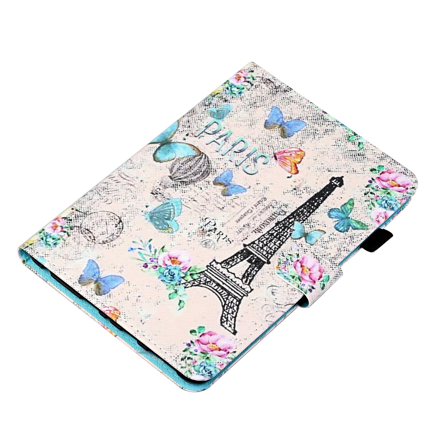 Husa tableta pentru Lenovo Tab M10 HD 2nd Gen TB-X306X, piele PU + TPU, tip carte cu suport si sloturi pentru carduri si pen, culoare cu desen colorat, protectie anti-alunecare, sleep/wake-up