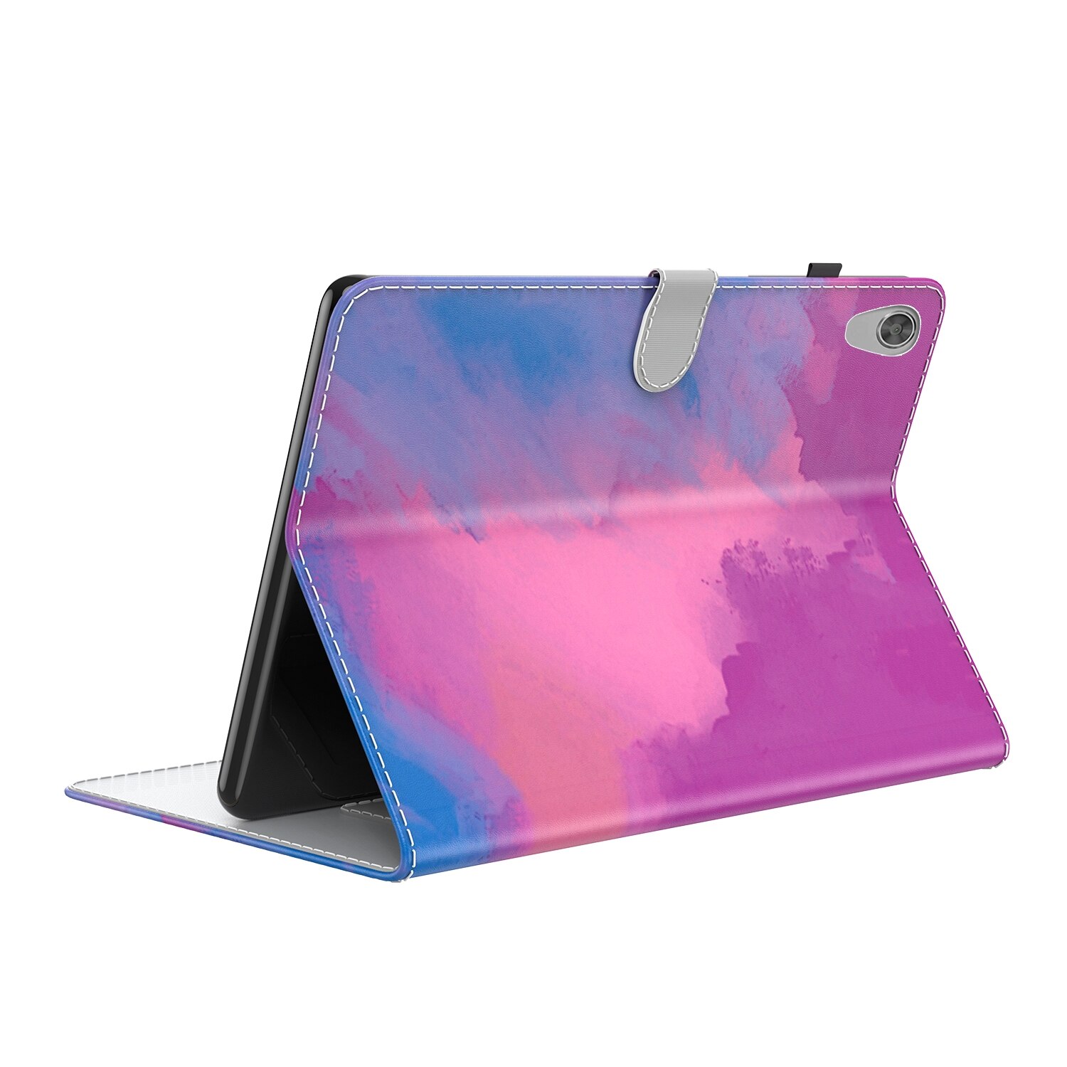 Husa tableta pentru Lenovo Tab M10 HD Gen 2 TB-X306X, TB-X306F 10.1, model Voltage, material piele PU, design. acuarela, inchidere magnetica, suport, violet