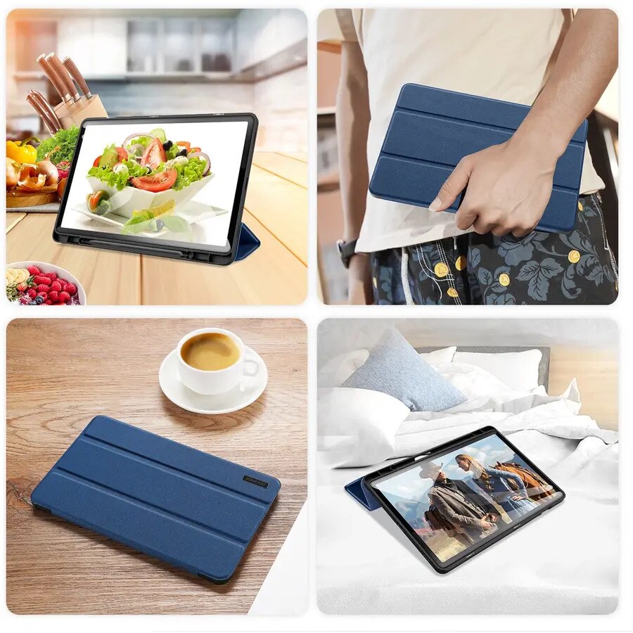 Husa Dux Ducis Domo compatibila cu Samsung Galaxy Tab S9 FE, Albastru