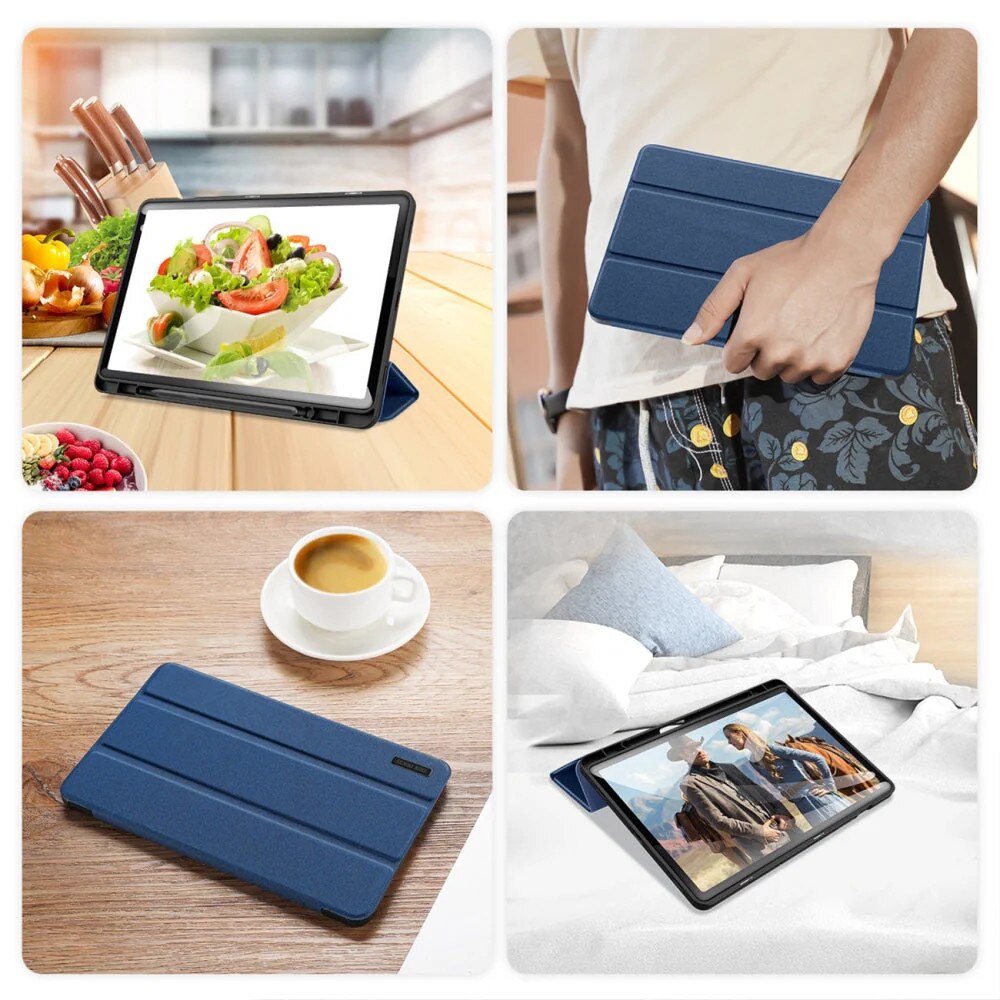 Husa Dux Ducis Domo compatibila cu Samsung Galaxy Tab S9 FE, Albastru
