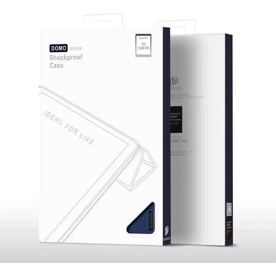 Husa Dux Ducis Domo compatibila cu Samsung Galaxy Tab S9 FE, Albastru