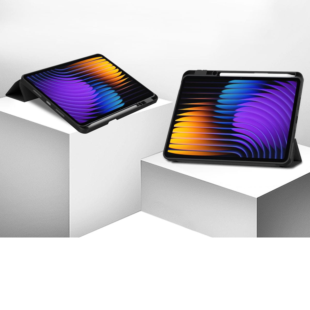 Husa tableta Bizon Case Tab Lizard pentru Xiaomi Pad 7 / 7 Pro, negru
