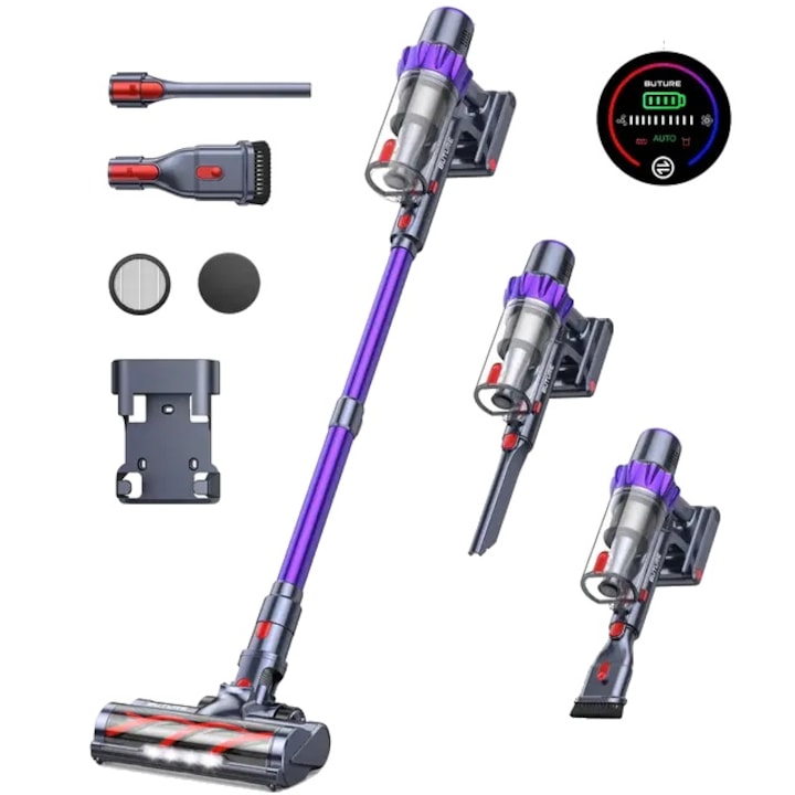 Aspirator fara fir VC70, putere 450W, 38KPa, ajustare automata a aspiratiei, capacitate recipient 1.5L, accesorii incluse