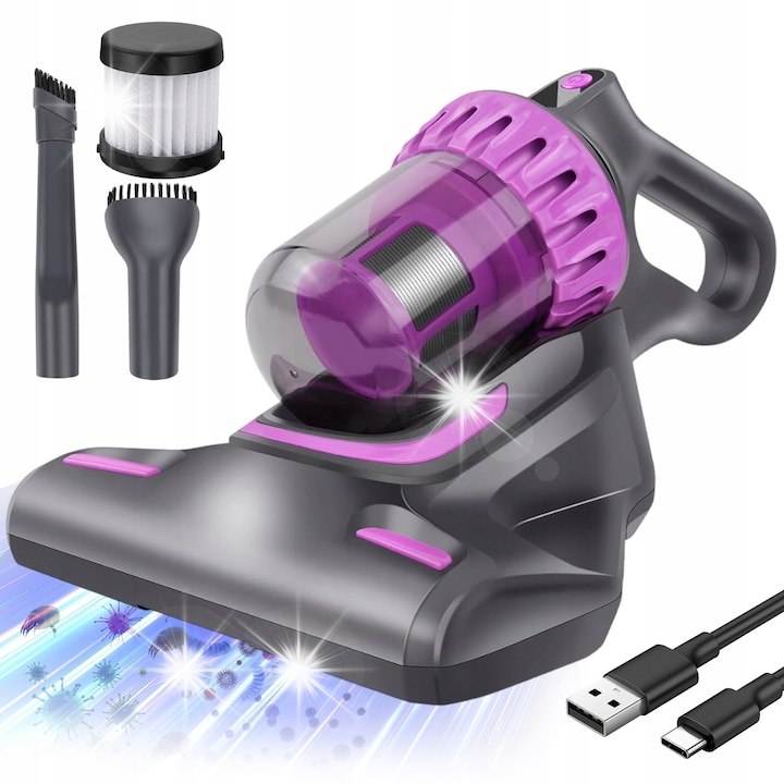 Aspirator de mână, 100W, tehnologie UV, gri, 17.5x21.5x29cm, complet