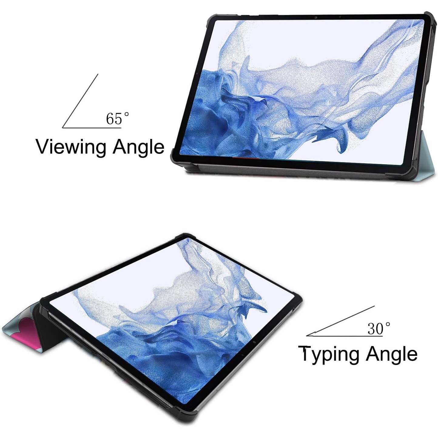 Husa Ultra Slim, Revomag, pentru Samsung Galaxy Tab S9 Plus 12.4", Smart Cover - Unicorn