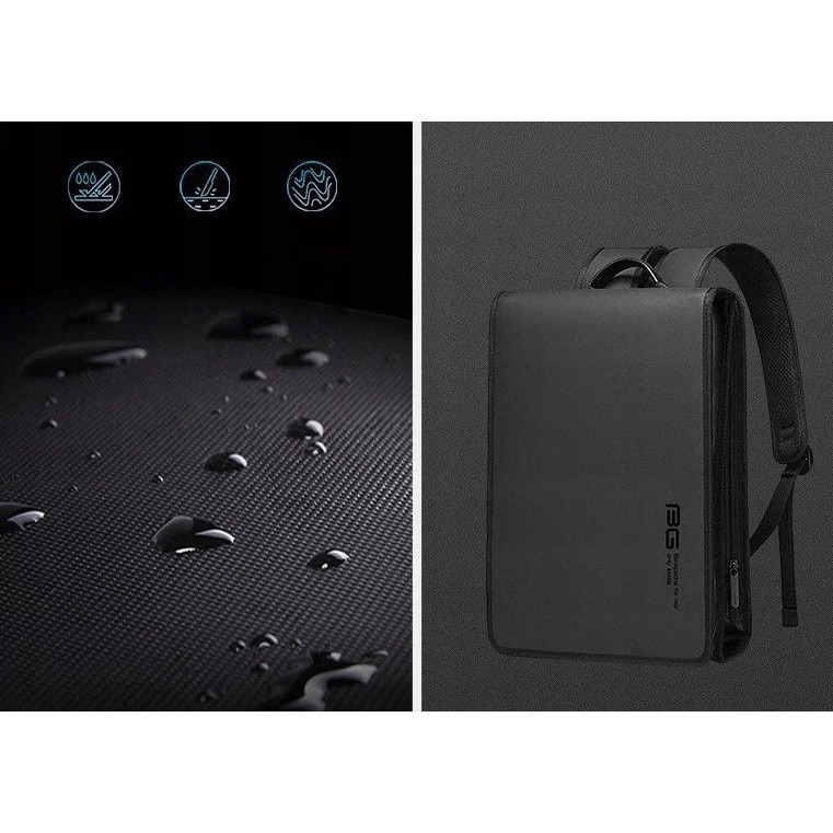 Rucsac laptop 15'' K&M, design slim, impermeabil, grafit, 40x30x10cm