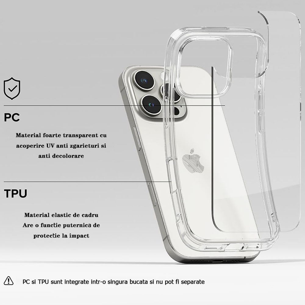 Husa de protectie, GUUIXUAN, MagSafe, Compatibil cu iPhone 16, Premium Quality, Transparent
