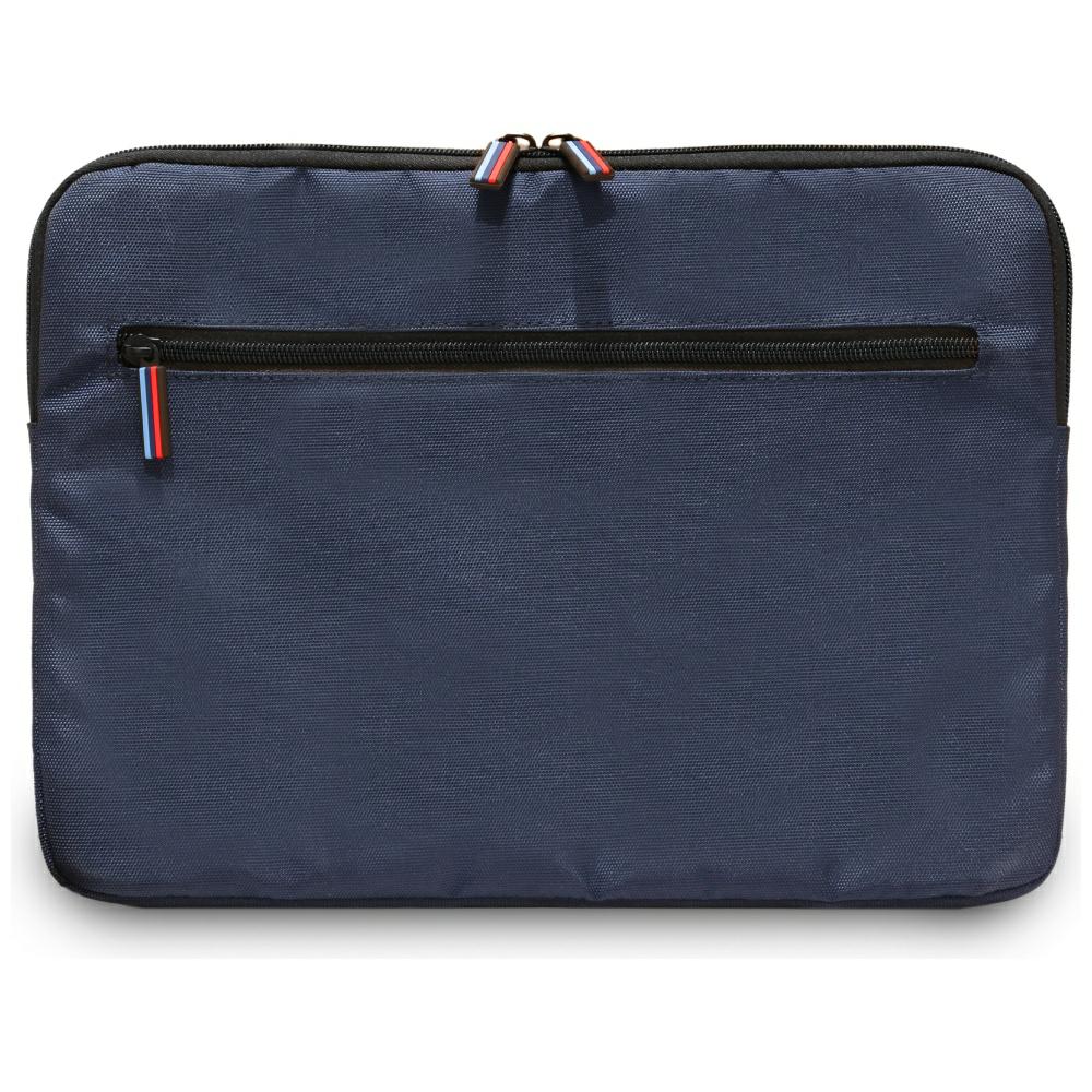 Geanta laptop BMW Nylon cu buzunare si logo metalic, 14", granat