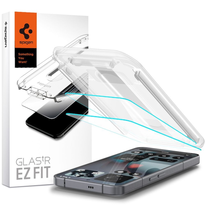 Folie pentru Nothing Phone (3) (set 2) - Spigen Glas.tR EZ FIT - Clear