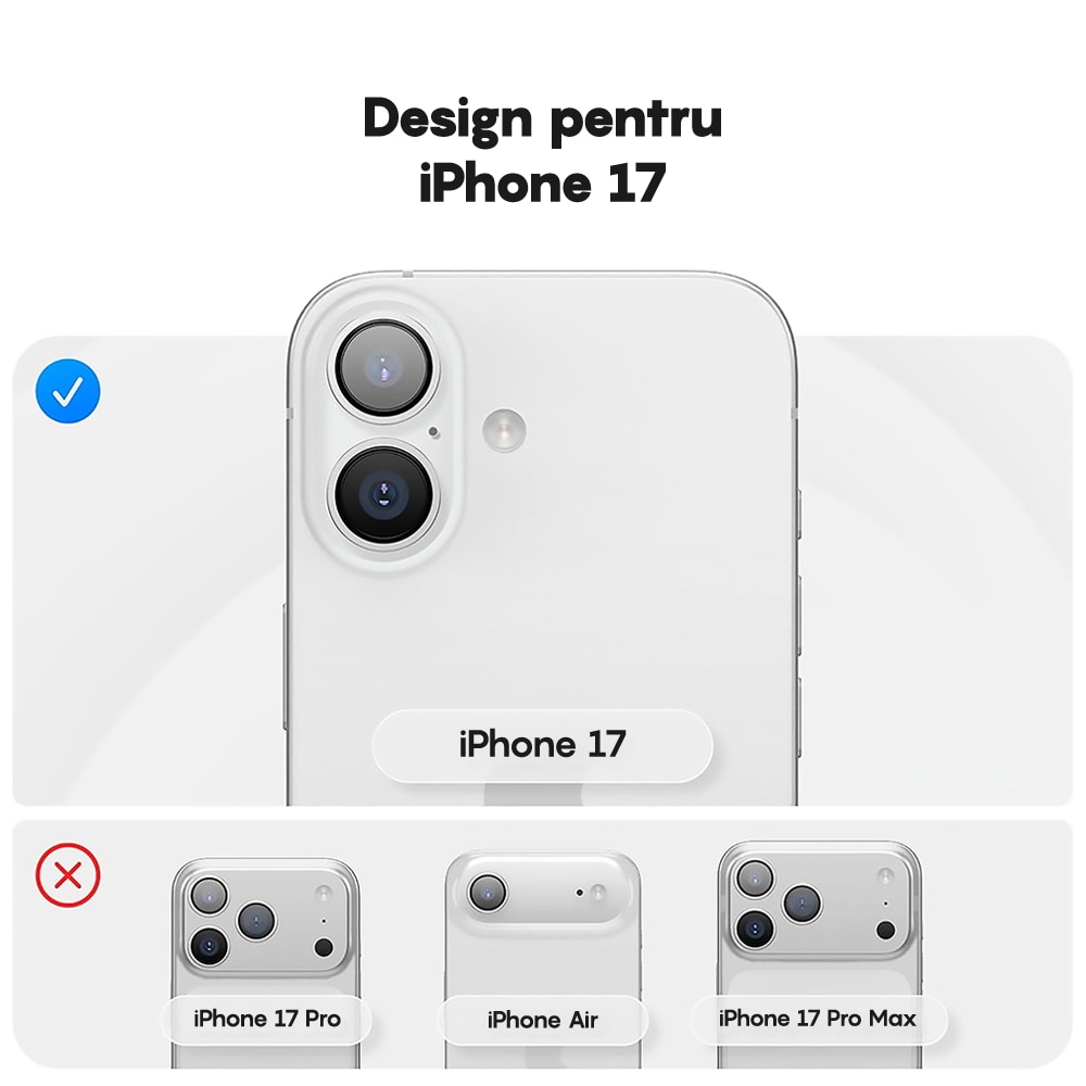 Husa CASEY STUDIOS™ pentru Apple iPhone 17, Soft Silicone Premium, Microfibra in Interior, de Protectie, Ultra Slim, pentru Incarcare Wireless, Margini Ridicate pentru Protectia Ecranului si a Camerelor, Mov deschis