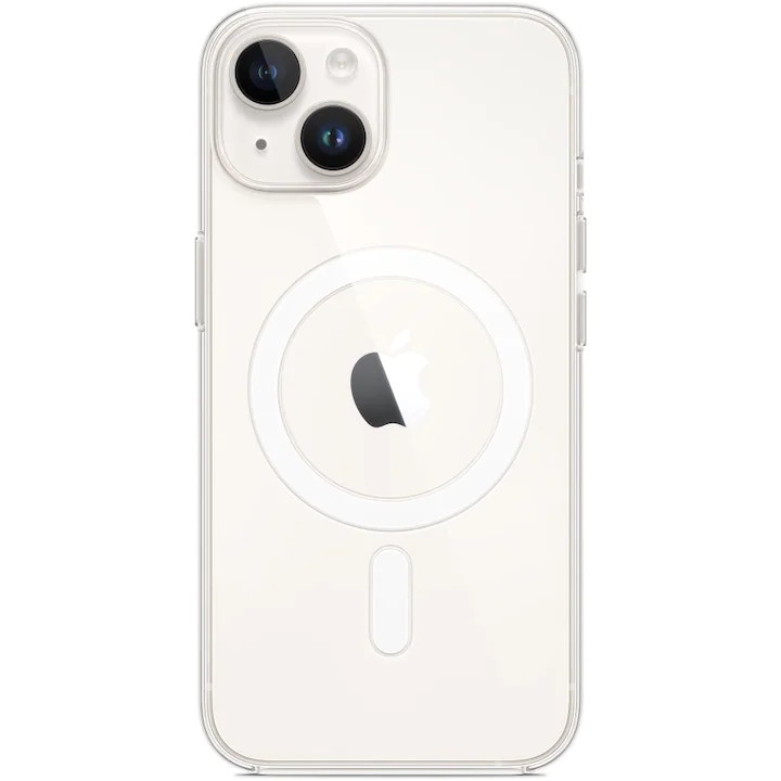 Husa pentru iPhone 14, cu incarcare MagSafe, transparenta