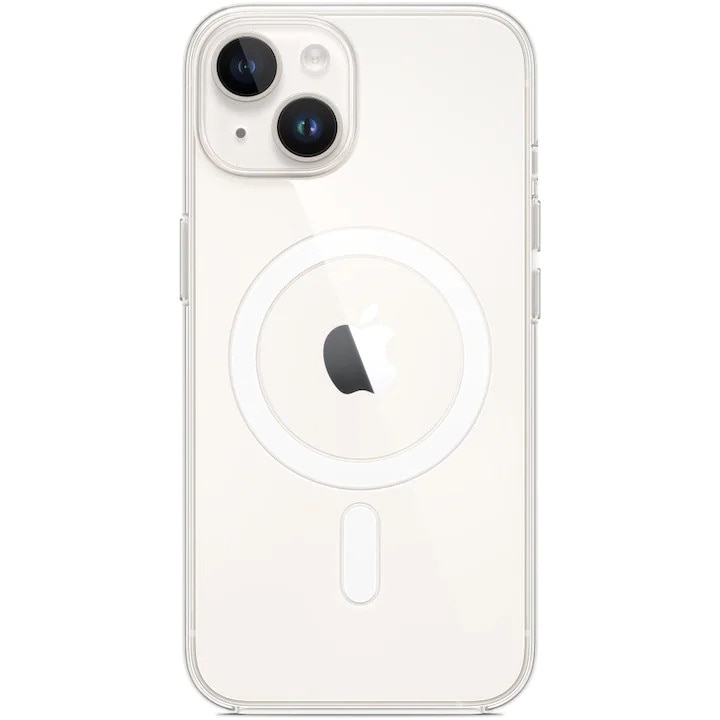 Husa pentru iPhone 14, cu incarcare MagSafe, transparenta