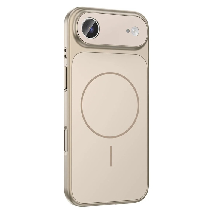 Husa pentru iPhone 17 Air, GlassLook, compatibil cu MagSafe, Premium, Ultra Subtire, Auriu