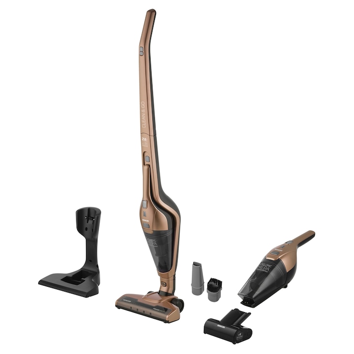 Aspirator fara fir, Sencor, SVC 0606GD, 3 in 1, Perie rotativa motorizata, Capacitate 2000 mAh, Auriu