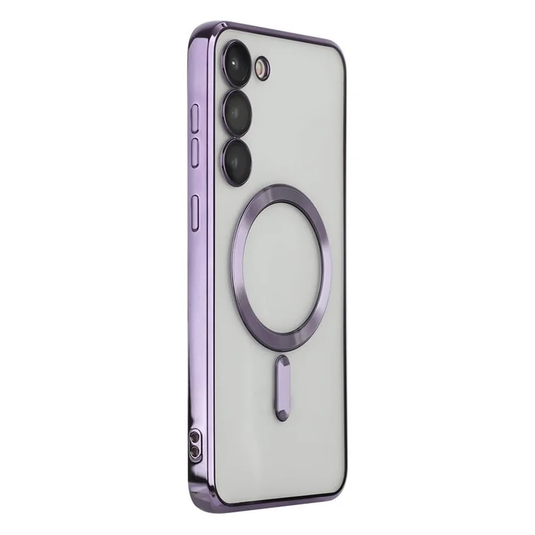 Husa compatibila cu Samsung Galaxy A17, protectie pentru camera, Tehnologie MagSafe, rezistenta la socuri, contur Mov