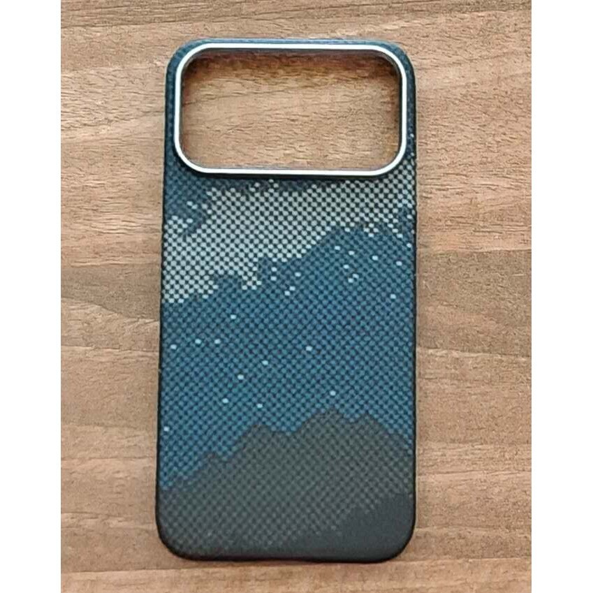 Husă pentru telefon, husa din fibră de Kevlar, rezistentă la șocuri, anti-alunecare, colorată Blue Sunrise, pentru Apple iPhone 17 Pro