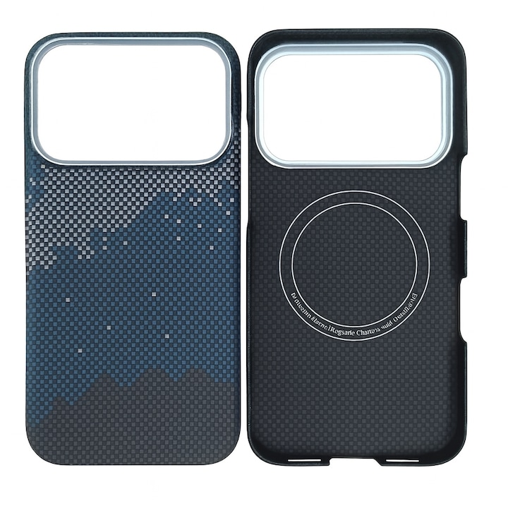 Husă pentru telefon, husa din fibră de Kevlar, rezistentă la șocuri, anti-alunecare, colorată Blue Sunrise, pentru Apple iPhone 17 Pro