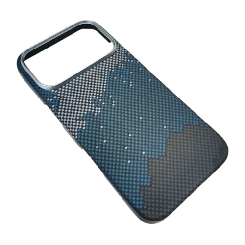 Husă pentru telefon, husa din fibră de Kevlar, rezistentă la șocuri, anti-alunecare, colorată Blue Sunrise, pentru Apple iPhone 17 Pro