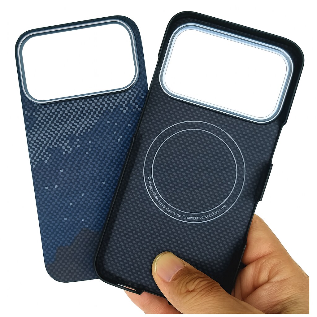 Husă pentru telefon, husa din fibră de Kevlar, rezistentă la șocuri, anti-alunecare, colorată Blue Sunrise, pentru Apple iPhone 17 Pro