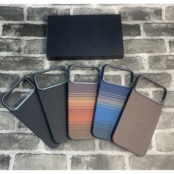 Husă pentru telefon, husa din fibră de Kevlar, rezistentă la șocuri, anti-alunecare, colorată Blue Sunrise, pentru Apple iPhone 17 Pro