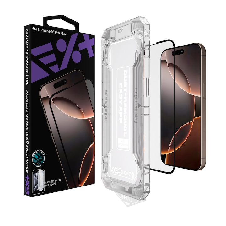 Folie de protectie din sticla All-rounder NEXT ONE pentru iPhone 16 Pro Max