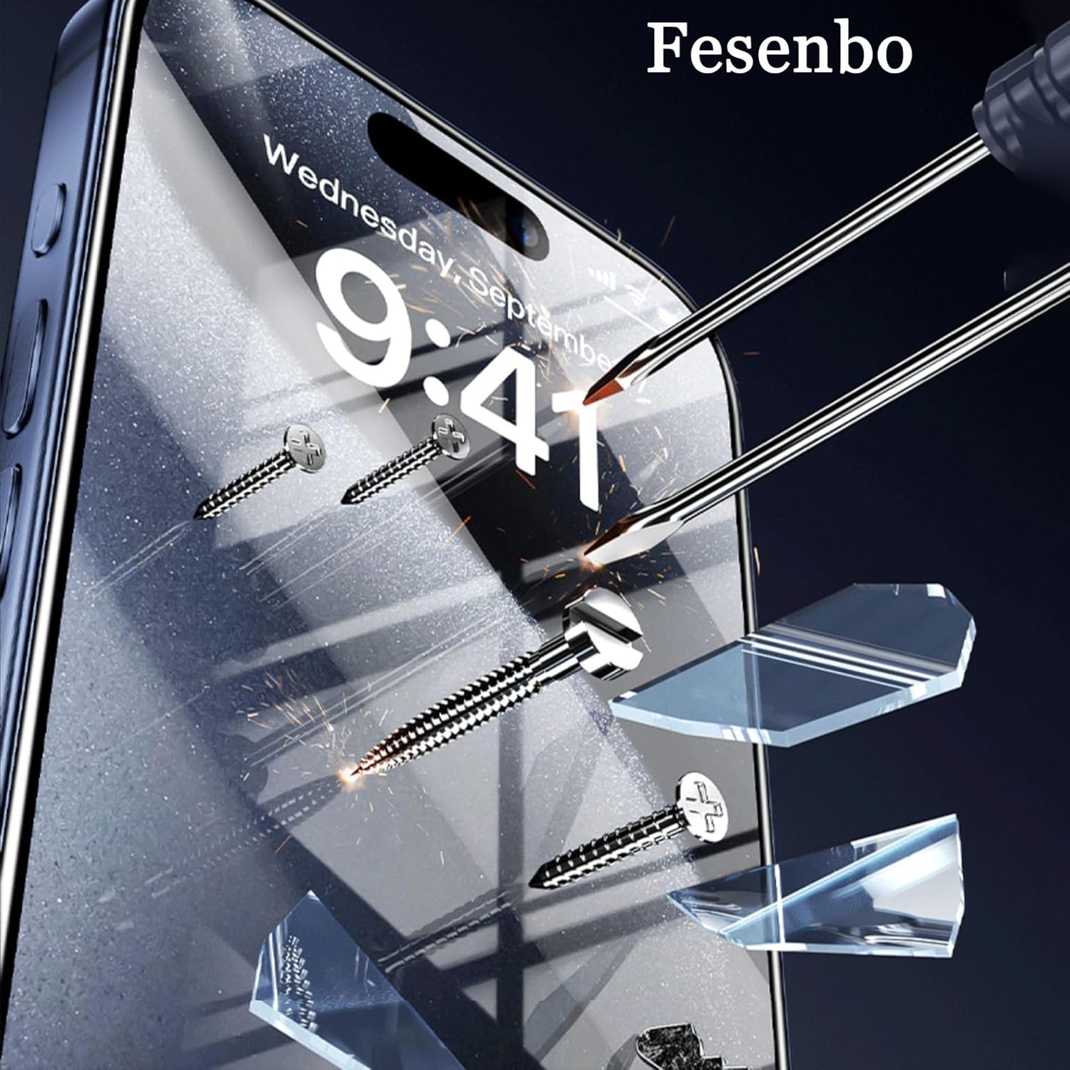 Set 2 x Folie din sticla pentru iPhone 17 6, 3''/iPhone 16 Pro 6, 3'', Full Cover, Aplicator Inclus, Montaj Usor, 9H, HD, Transparenta