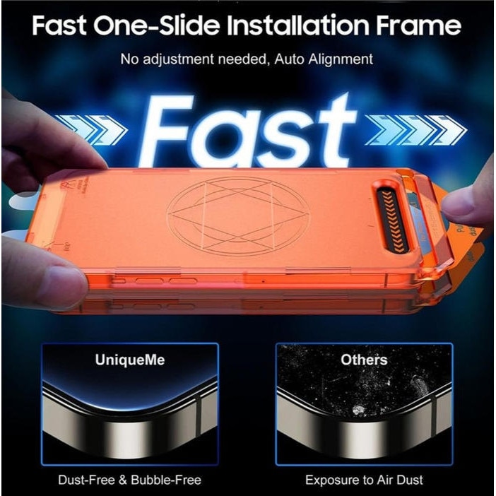 Set 2 x Folie din sticla pentru iPhone 17 6, 3''/iPhone 16 Pro 6, 3'', Full Cover, Aplicator Inclus, Montaj Usor, 9H, HD, Transparenta