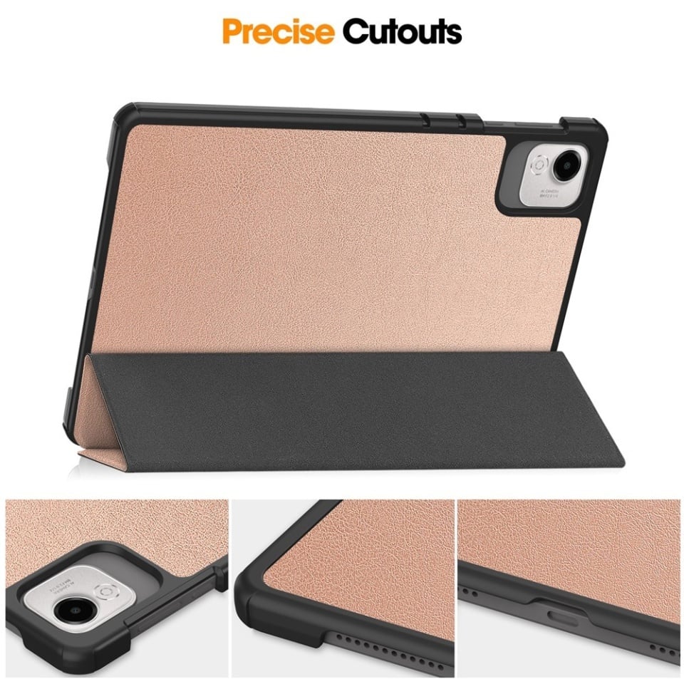 Husa tableta pentru Honor Pad X9a / X9 / X8 Pro / X9 Pro, SKYDDAR INNOVATION, cu suport Multi-Unghi si functie Sleep/Wake, FoldPro, Roz, set cu sticker