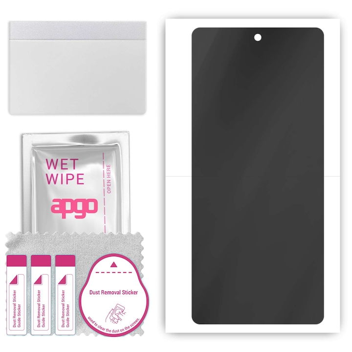 Folie de protectie PRIVACY apgo pentru Oppo Reno12 Pro – efect anti-spionaj, hidrogel, full glue, 5D, mat, ultra-subtire