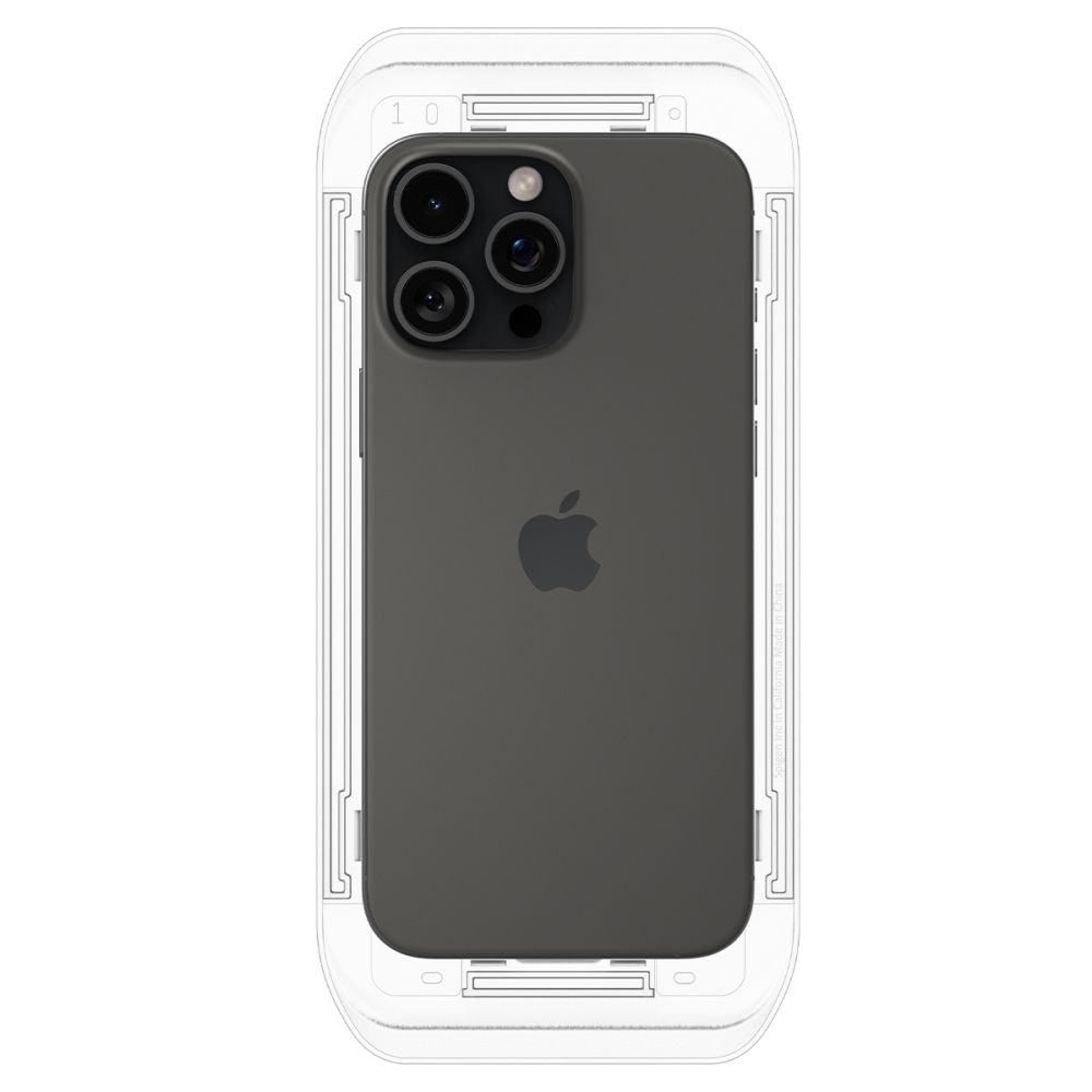 Set 2 x Folie din sticla pentru iPhone 16 Pro cu aplicator Spigen - Glas.tR EZ-FIT HD - clear