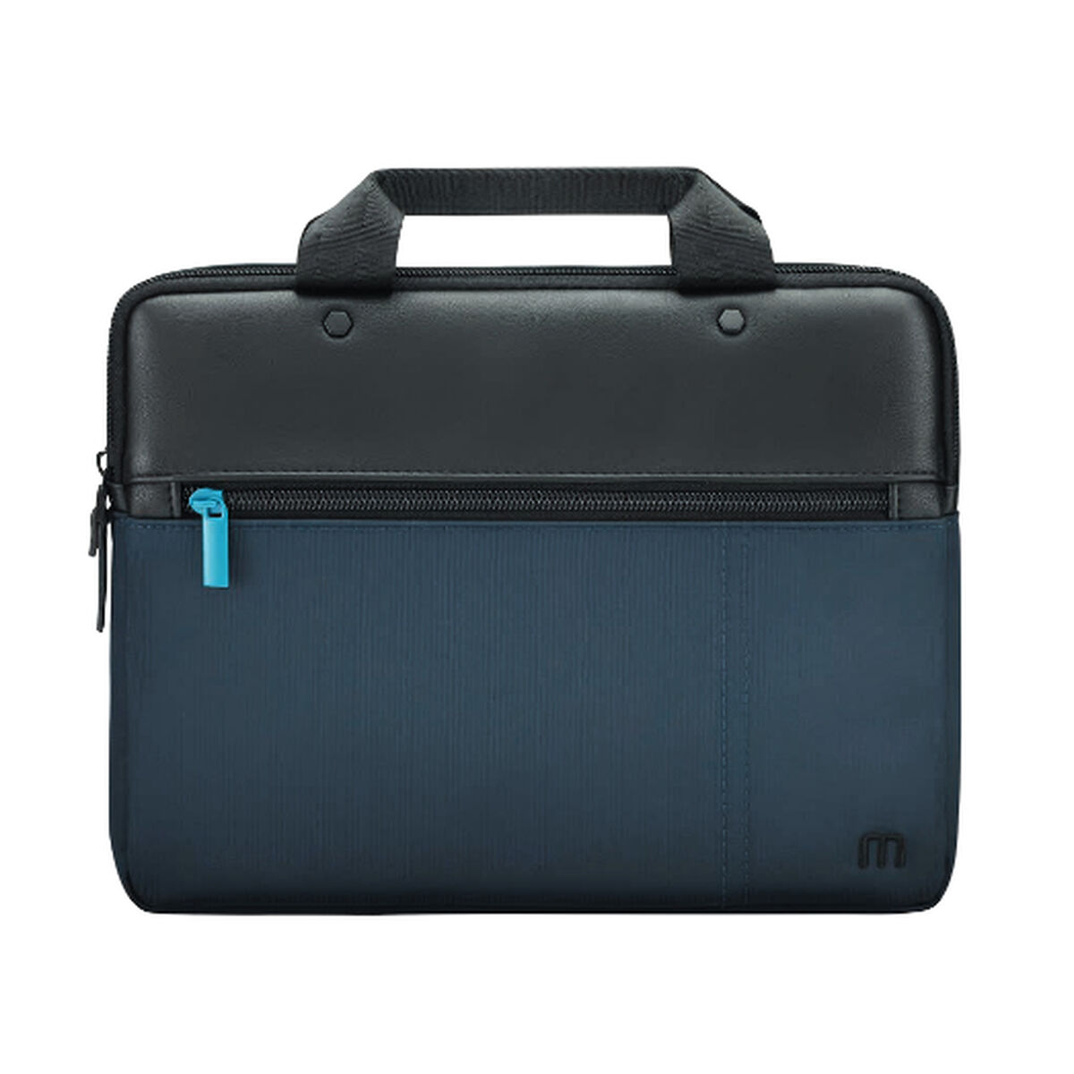 Geanta pentru laptop, Mobilus, Nylon, 11"/14", Negru/Albastru