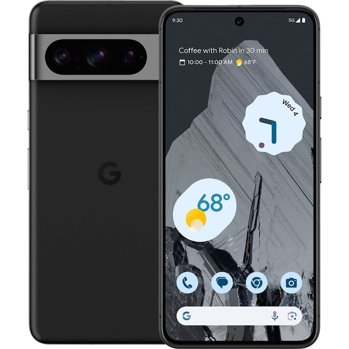 Telefon mobil Google Pixel 8 Pro, 256GB, 12GB RAM, 5G, Obsidian