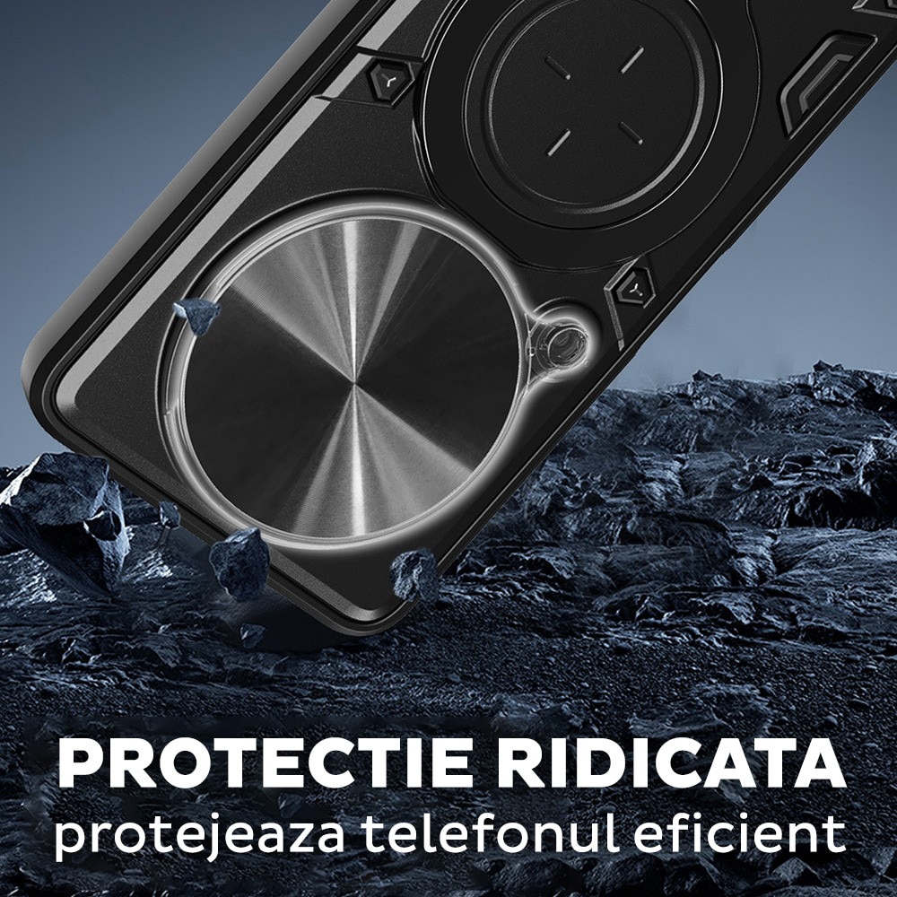 Husa pentru Honor Magic 8 Lite, DaDen CamGuard Pro Kickstand, Slider Camera, Antisoc, Protectie Superioara, Mov