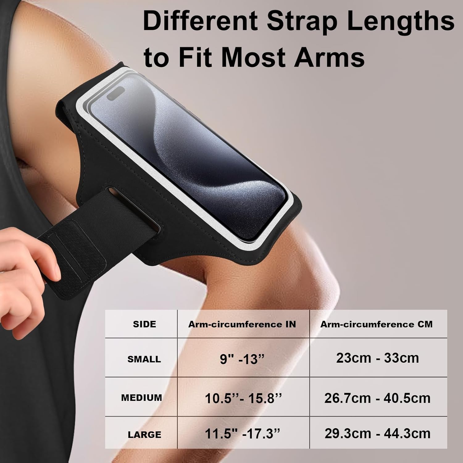 Bratara pentru brat cu suport pentru casti, bratara de telefon pentru alergare, compatibila cu iPhone 16, 15 Pro, 14 Plus, 13, 11 XR XS, Galaxy S24/S10, husa de protectie impermeabila pentru telefon sportiv cu suport si slot cu fermoar pentru chei auto