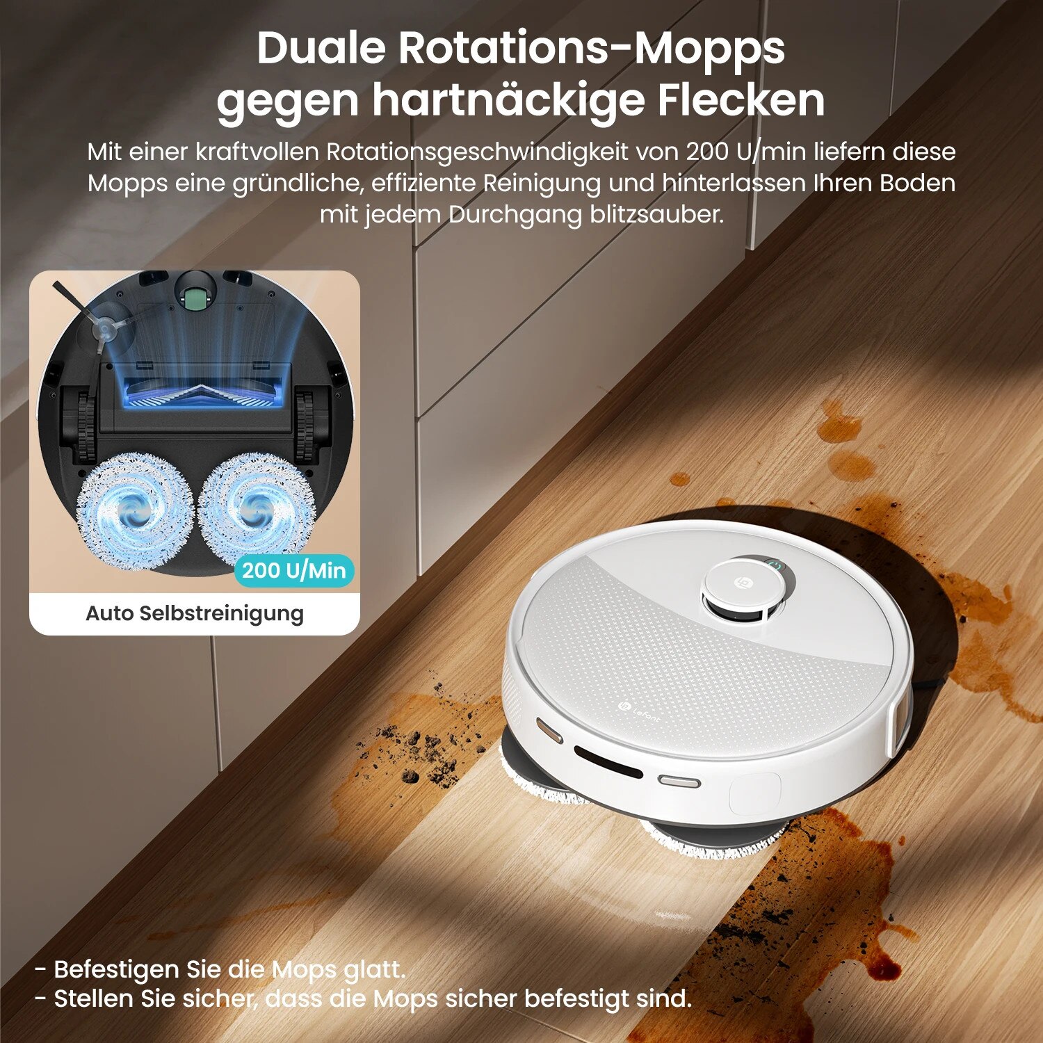 Aspirator robot, 3L, putere 12000 Pa, autonomie 220 min, 320x97 mm